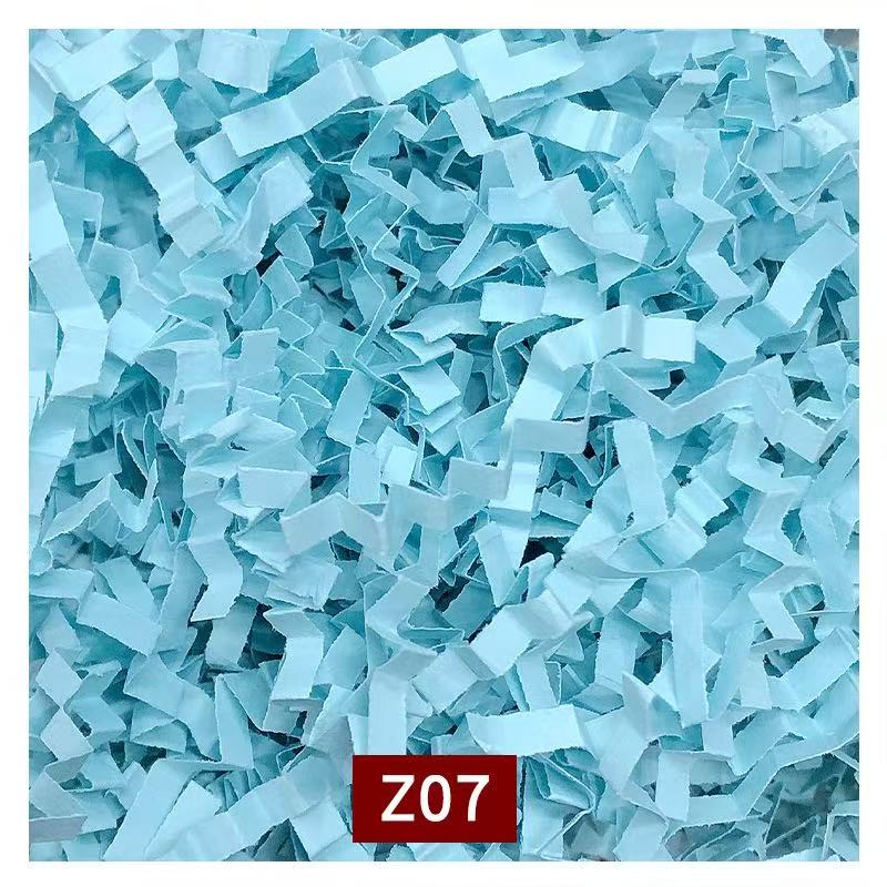 Light blue crinkle paper filler, color code Z07