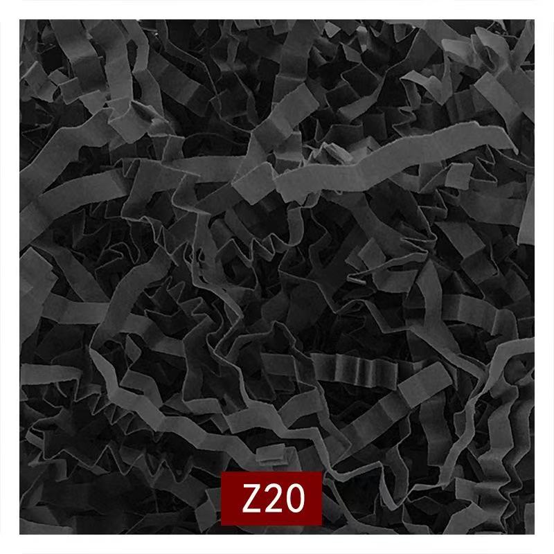 Black crinkle paper filler, color code Z20