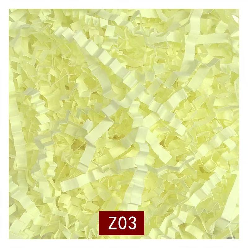 Pale yellow crinkle paper filler, color code Z03