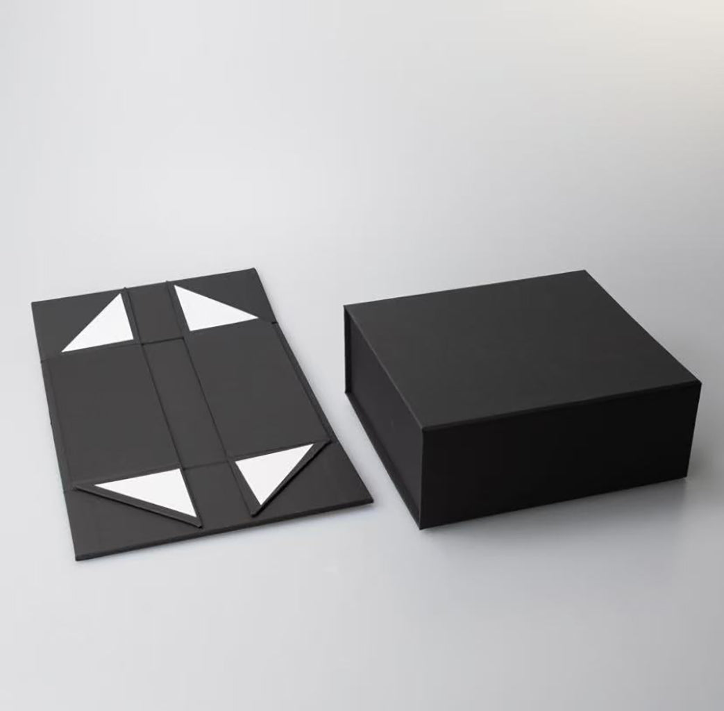 Three color magnetic folding gift box custom packaging example
