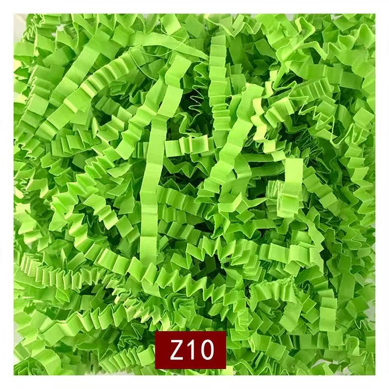 Bright green crinkle paper filler, color code Z10