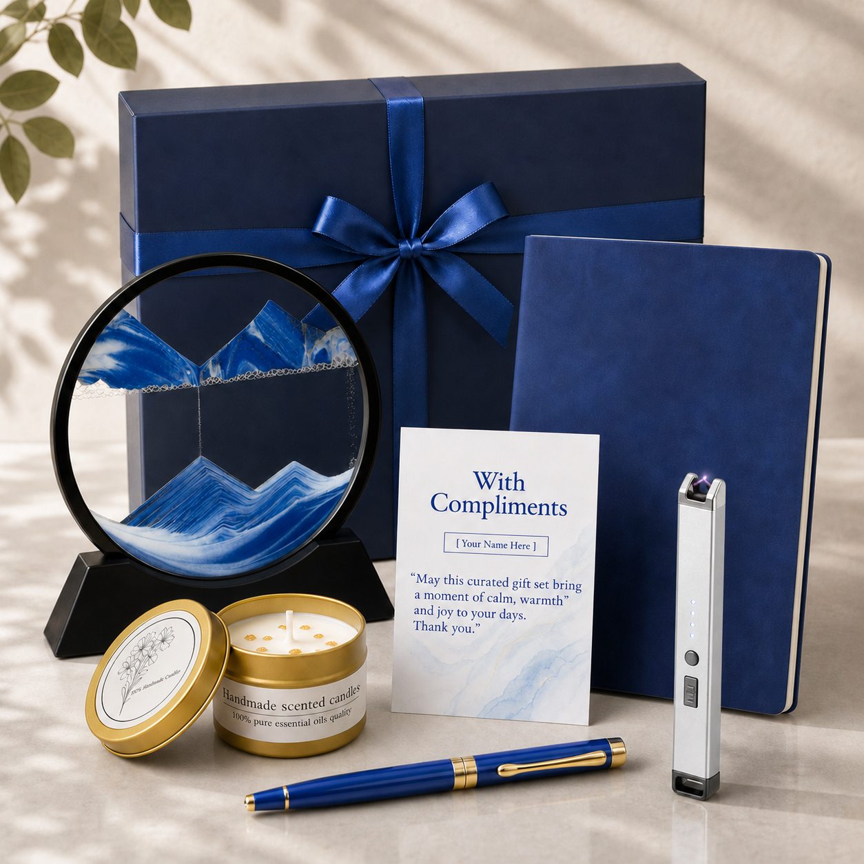 Ocean Blue Classic Sand Art Executive Gift Set product photo