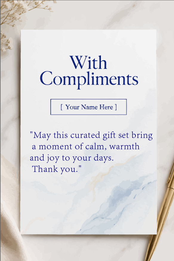 Select Gift Boxes premium greeting card with elegant typography and thank you message