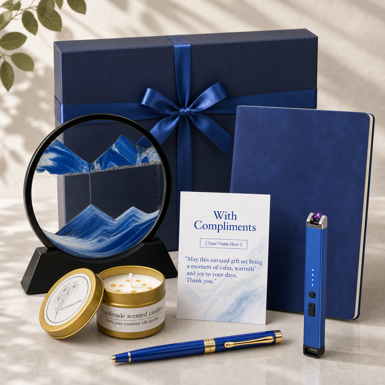 Shopify blue sand art gift set main image