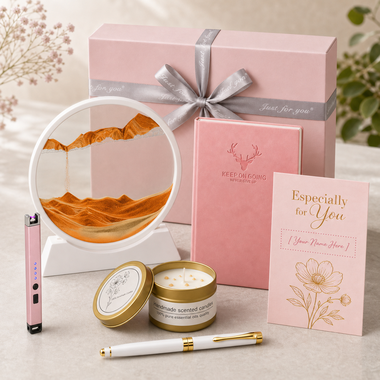 Blush Pink Classic Sand Art Gift Set for Her