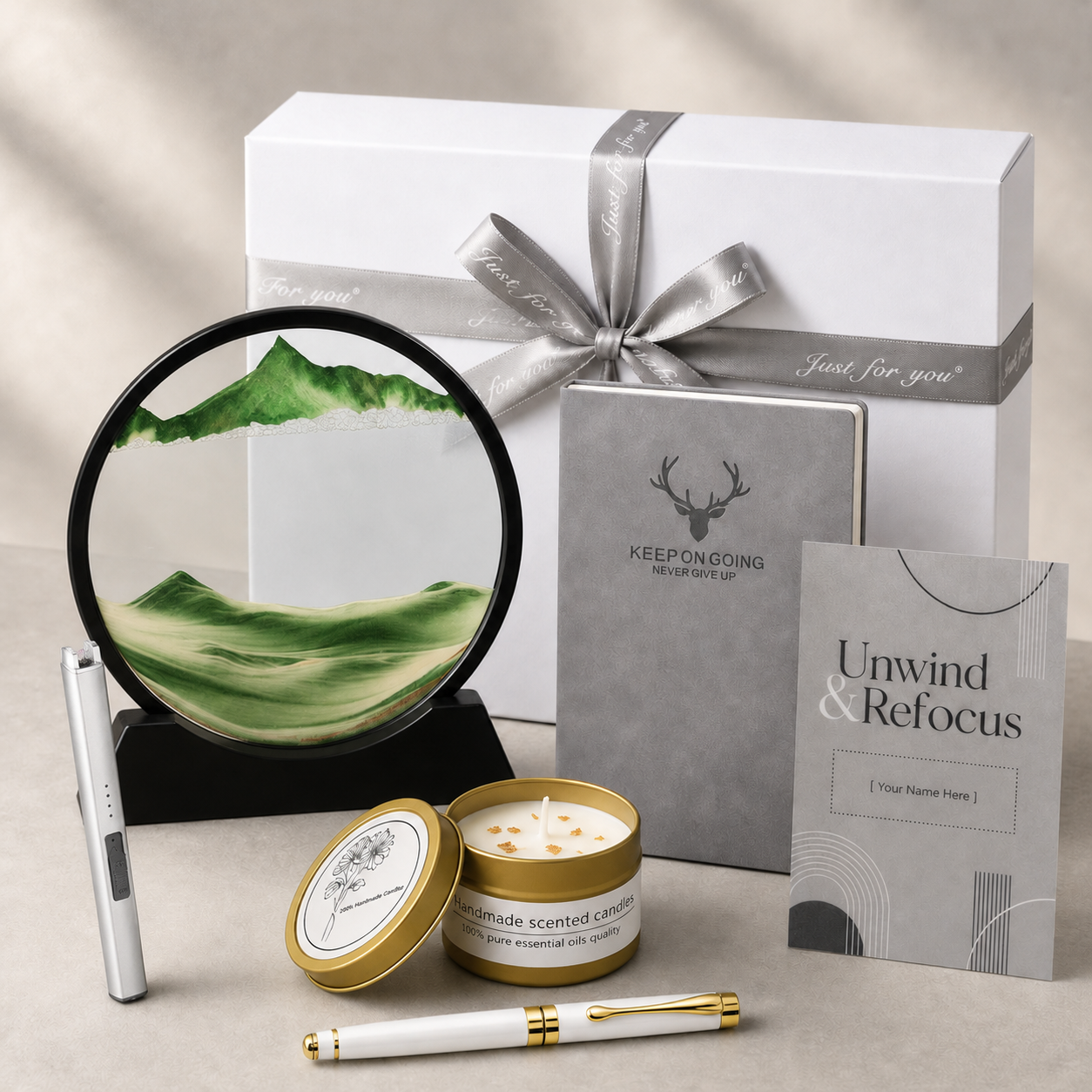 Sage Green Classic Sand Art Executive Gift Set product photo