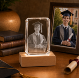 Personalized Graduation 3D Crystal Gift - 24-Facet