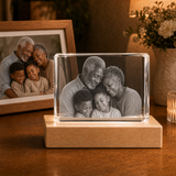 Personalized Family 3D Crystal Gift - 24-Facet