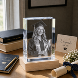 Personalized Graduation 3D Crystal Gift - Rectangle