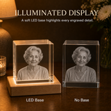 Personalized In Loving Memory 3D Crystal Gift - Cube