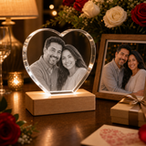 Personalized Anniversary 3D Crystal Gift - Heart Classic Edge