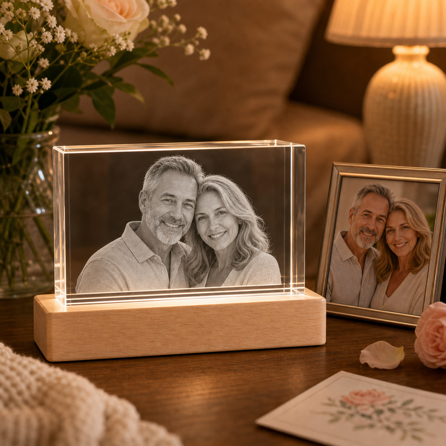Personalized Anniversary 3D Crystal Gift - Rectangle