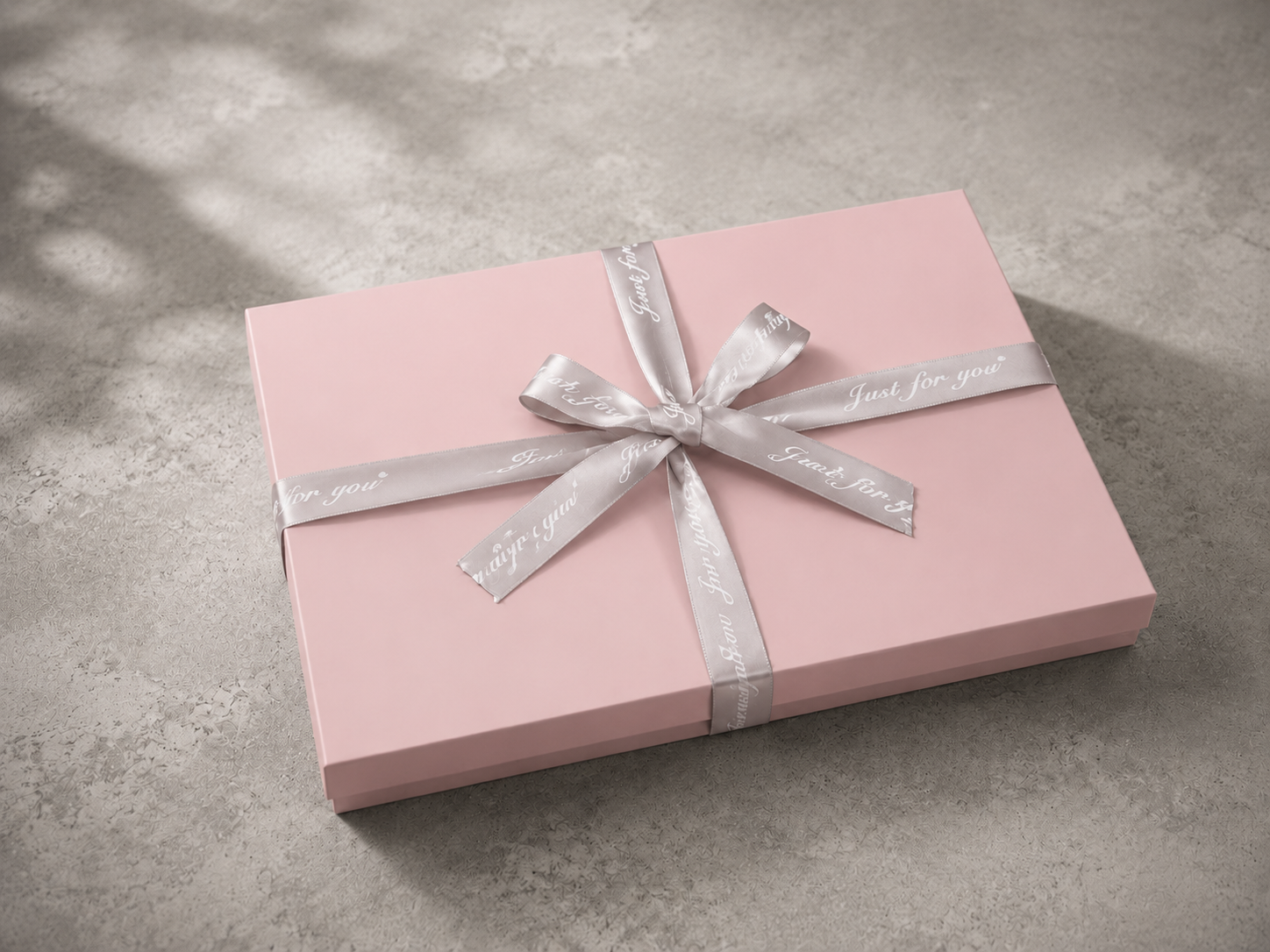 Blush Serenity pink luxury gift box open with ribbon and premium packaging