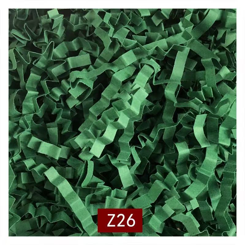 Dark green crinkle paper filler, color code Z26