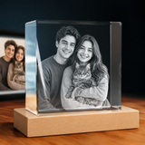 Personalized 4K Ultra HD 3D Crystal Photo Gift - Cube