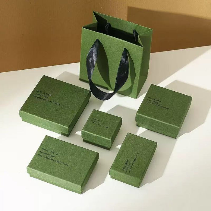 Custom jewelry box set with printed branding details