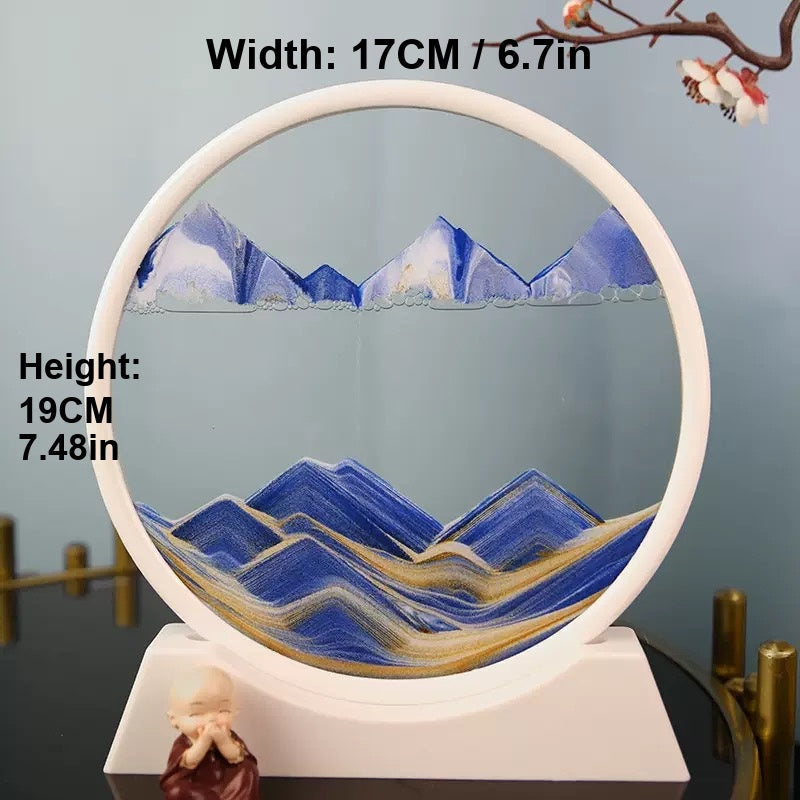 Office gift set with sand art decor and desk accessories