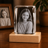 Personalized 4K Ultra HD 3D Crystal Photo Gift - 24-Facet