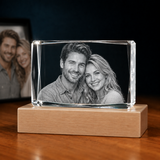 Personalized 4K Ultra HD 3D Crystal Photo Gift - 24-Facet
