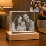 Personalized 4K Ultra HD 3D Crystal Photo Gift - Cube