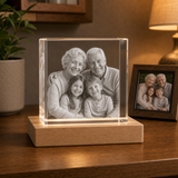 Personalized Family 3D Crystal Gift - Cube