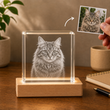 Personalized Pet Memorial 3D Crystal Gift - Cube