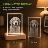 Personalized Pet Memorial 3D Crystal Gift - Rectangle