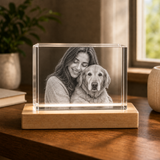 Personalized Pet Memorial 3D Crystal Gift - Rectangle