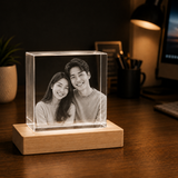 Personalized 4K Ultra HD 3D Crystal Photo Gift - Cube