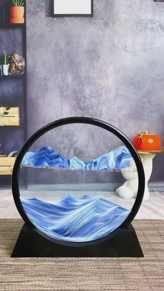 Sand art frame stress relief toy demonstration video