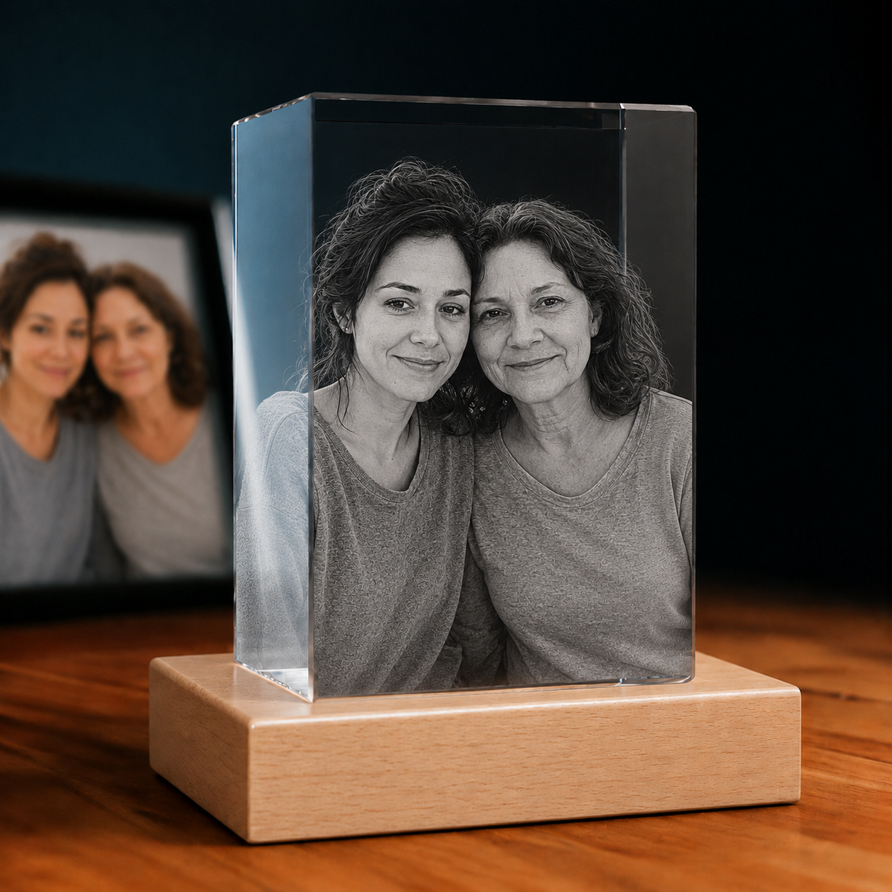 Personalized 4K Ultra HD 3D Crystal Photo Gift - Rectangle product photo