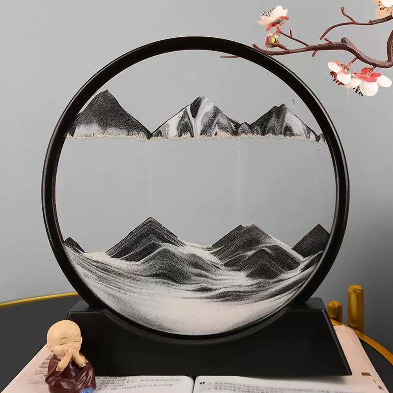 Flowing sand art gift set with colorful liquid sand frame